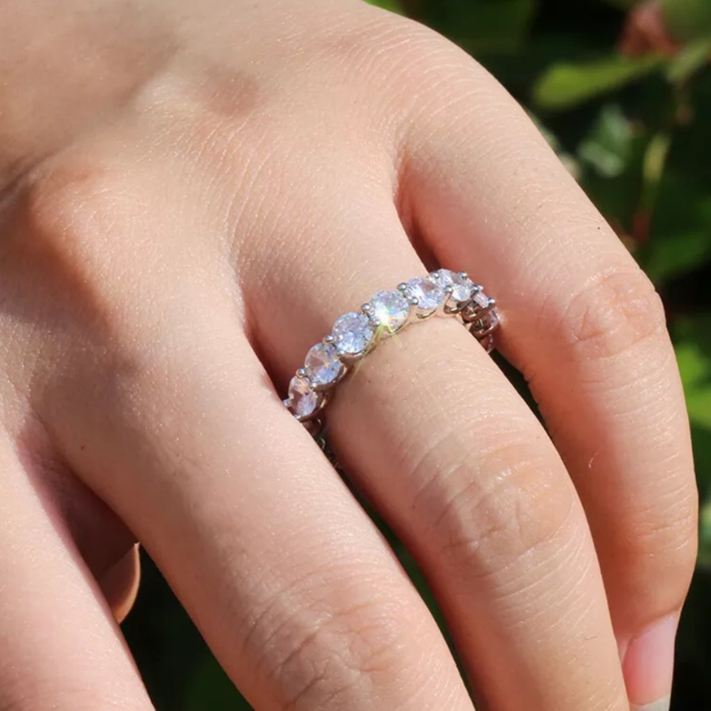 NEW DIAMOND 925 STERLING SILVER ENGAGEMENT RING - Picture 5 of 6